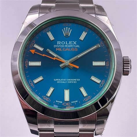 rolex replica milgauss quadrante blu|rolex 116400gv milgauss.